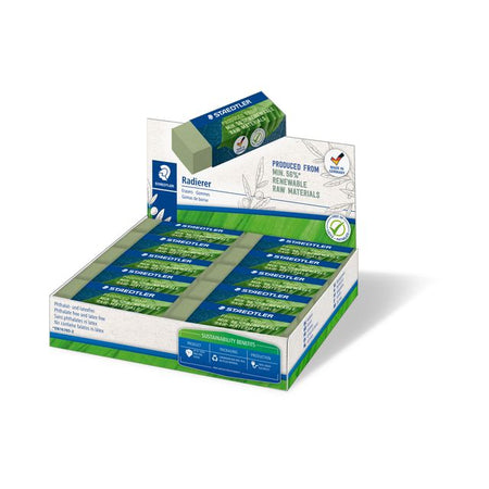 Staedtler - Radiergummi Eco 52680 65x23x10mm olivgrün 20 Stück
