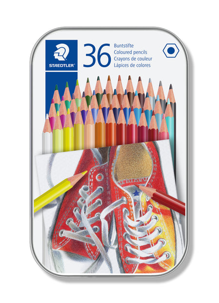 Staedtler - Buntstift 175 6-seitig sortierte Dose mit 36 ​​Farben