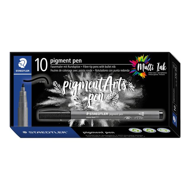 Staedtler - Fineliner PigmentArts Intensives Schwarz