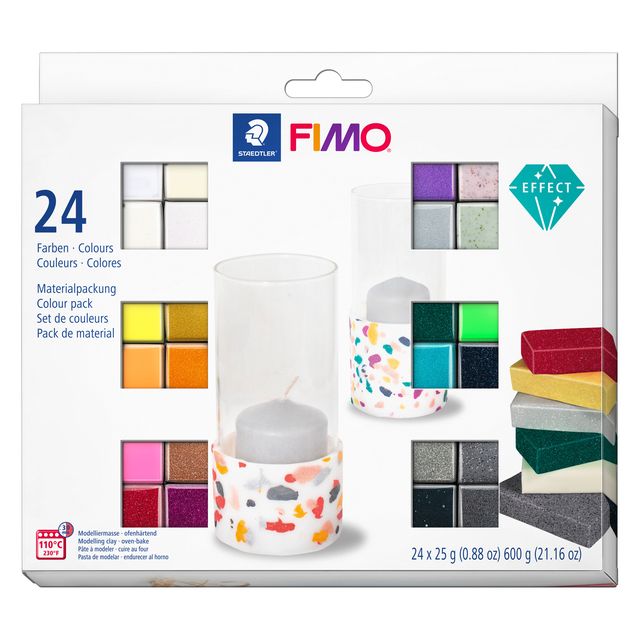 Fimo Staedtler - Ton-Fimo-Effekt-Farbpaket mit 24 Farben