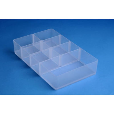 Wirklich nützlich – Fachteiler 9 Liter 7 Fächer 345x215x70mm transparent