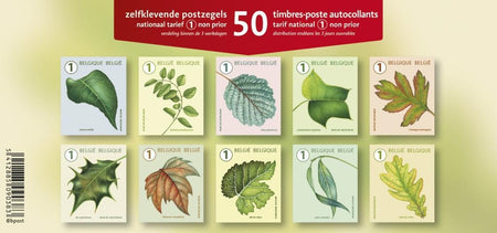 Briefmarken - Briefmarke Belgien Wert 1 selbstklebend 5x10 Stück