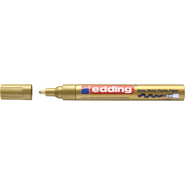Edding – Ölbasierter Paintmarker 750 2–4 mm, kreatives Gold