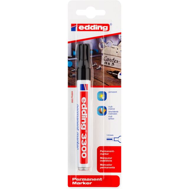 Edding - Filzstift 3300 Diagonale 1-5mm schwarz Blister à 1 Stück