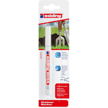 Edding - Filzstift 8055 Outdoor 1-2mm weiß Blister à 1 Stück