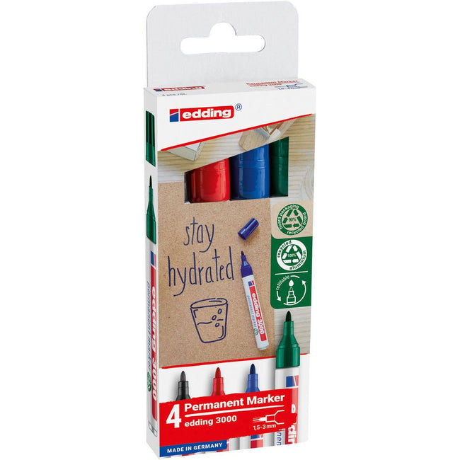 Edding - Filzstift 3000 kreativ rund 1,5-3mm sort