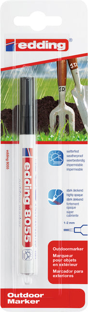 Edding - Filzstift 8055 Outdoor 1-2mm schwarz Blister à 1 Stück