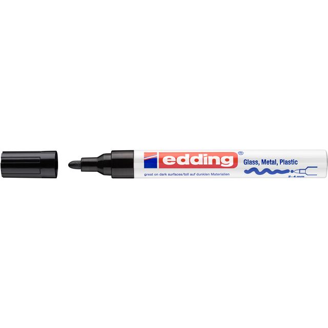 Edding – Ölbasierter Paintmarker 750 2–4 mm, kreatives Schwarz