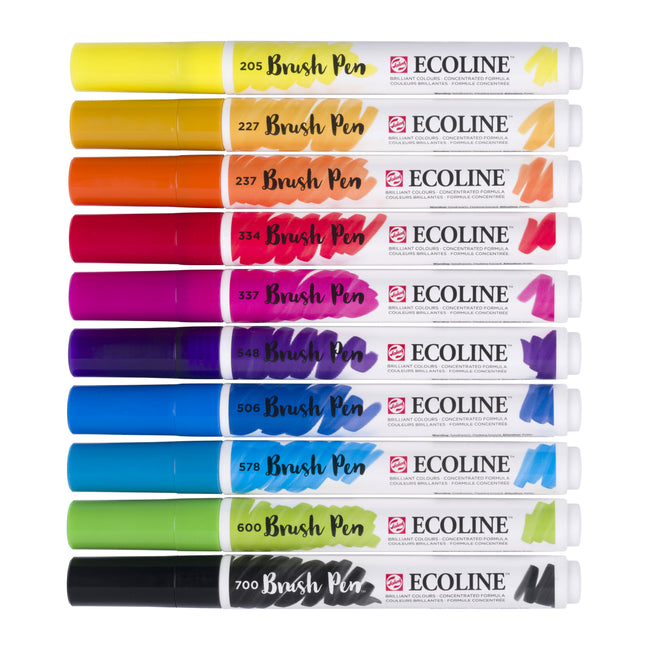 Talens - Brushpen Ecoline Set 10 Stück primär | 3 Stück
