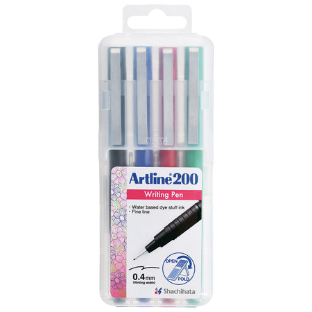 Artline - Fineliner 200 rund fein sortiert 4 Stück