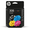 HP - Tintenpatrone 6l6s6ue 308 Schwarz + 3 Farben