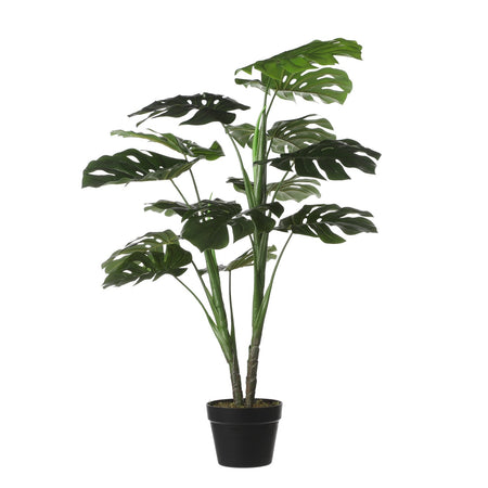 Glimmerdekorationen – Künstliche Pflanze Glimmermonstera im Kunststofftopf | 4 Stück
