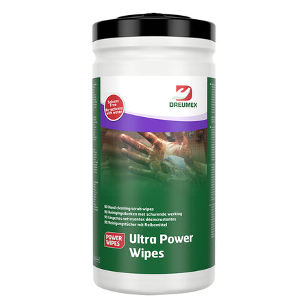 Dreumex - Reinigungstuch Ultra Power Wipes Dose 90 Stück weiß