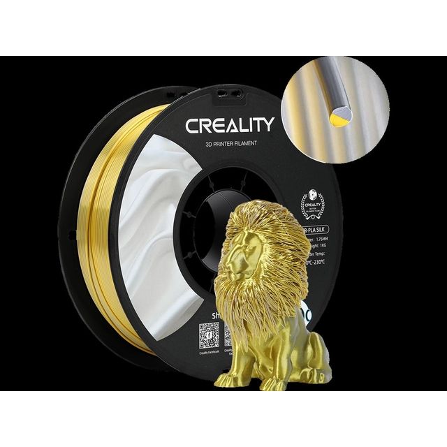Creality - 3D-Filament PLA 1,75 mm Seidengold Silber 1 kg