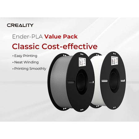 Creality - 3D-Filament PLA 1,75 mm weiß + grau 1 kg