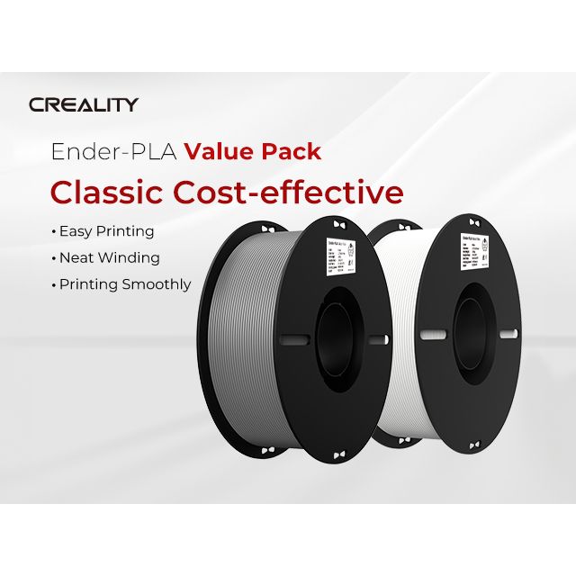 Creality - 3D-Filament PLA 1,75 mm weiß + grau 1 kg