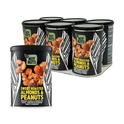 NoyNuts – Mit Mandeln gesüßte und geröstete Erdnüsse Dose 135 Gramm | 6 Stück