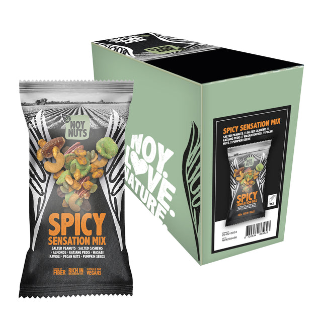 NoyNuts - Nuts Spicy Sensation Mix Beutel 45 Gramm | 12 Stück