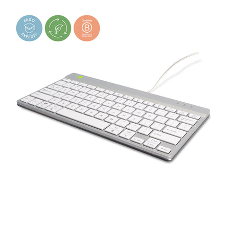 R-Go Tools - Tastatur R-Go Ergonomisch Compact Break kabelgebunden QWERTY weiß