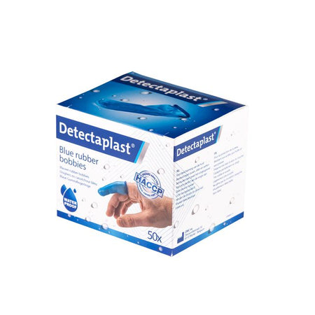 Detectaplast - Fingerlinge Gummi blau 50 Stück