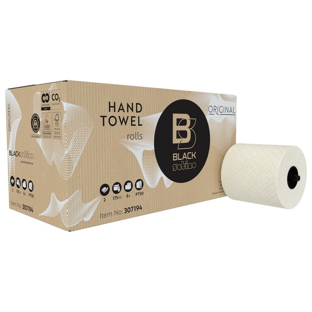 Handdoekrol blacksatino pt50 2laags 175m wit