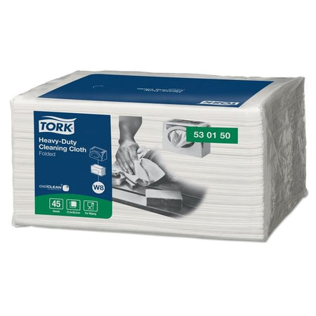 Tork - Reinigungstuch W8 Heavy-Duty 1-lagig 45 Blatt weiß 530150