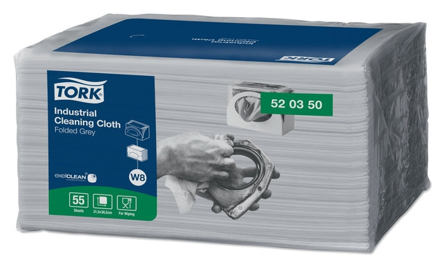 Tork - Reinigungstoff W8 Industrial 1 Schicht grau | 8 Stücke