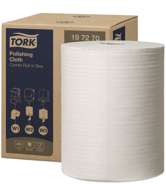 Reinigingsdoek tork w1 w2 w3 premium 1laags wit