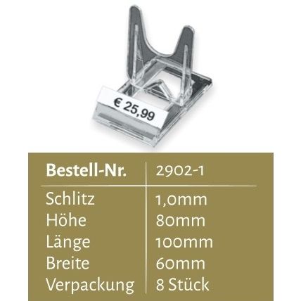 Klika - Schiebeständer transparent groß 8 Stück 6 Stück