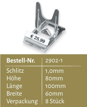 Klika - Schiebeständer transparent groß 8 Stück 6 Stück