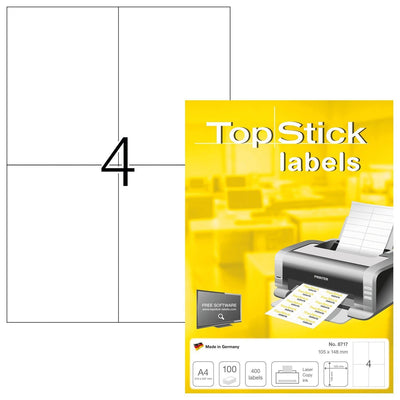 Büro - Topstick-Etiketten 105x148mm 400 Etiketten | 10 Stück