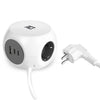 ACT - 3-fach Steckdosenleiste inklusive 2x USB C/A 1,5 Meter weiß/grau
