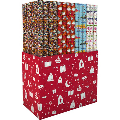 IG design -  Inpakpapier sint 46.5x250cm assorti