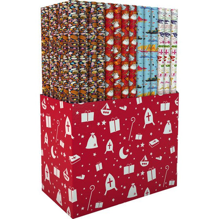 IG design -  Inpakpapier sint 46.5x250cm assorti