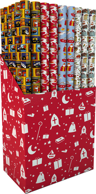 IG design -  Inpakpapier sint 200x70cm assorti