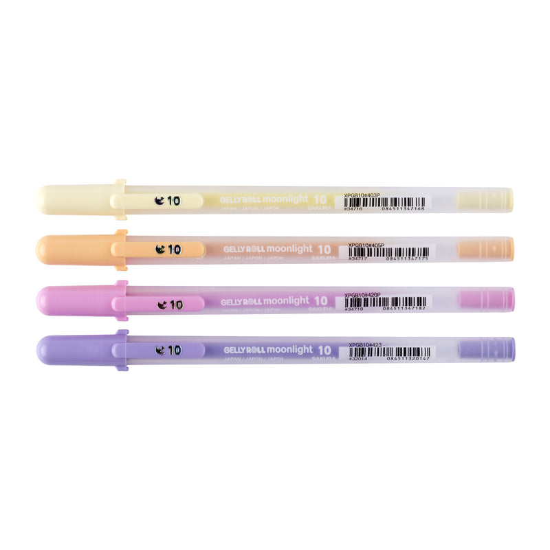 Sakura - Gel Writer Gelly Roll Moonlight 10er Set mit 4 Farben | 6 Stück