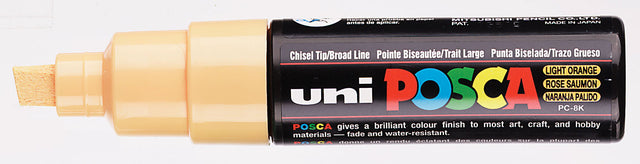 Verfstift posca pc8k b schuin zalmroze