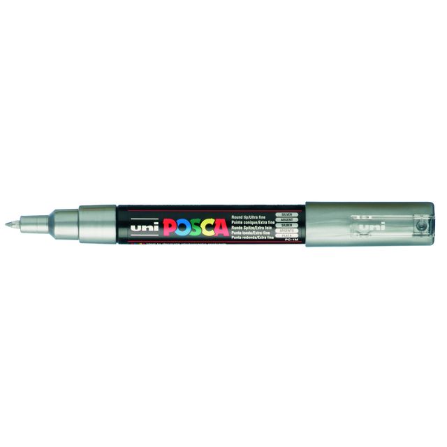 Posca - Paintmarker Uni PC1MC extrafeines Silber | 6 Stück