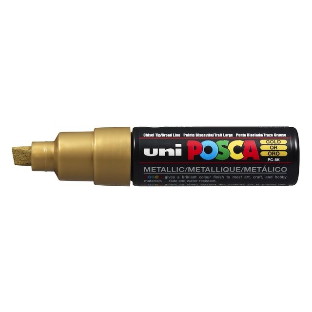 Posca - Paintmarker Uni PC8K breit schräg gold