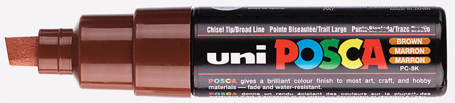 Verfstift posca pc8k b schuin bruin