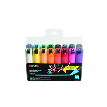 Posca - Paintmarker Uni PC7M breit sortiertes Set mit 16 Stück