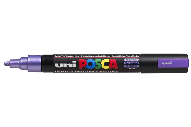 Verfstift posca pc5m m metallic paars