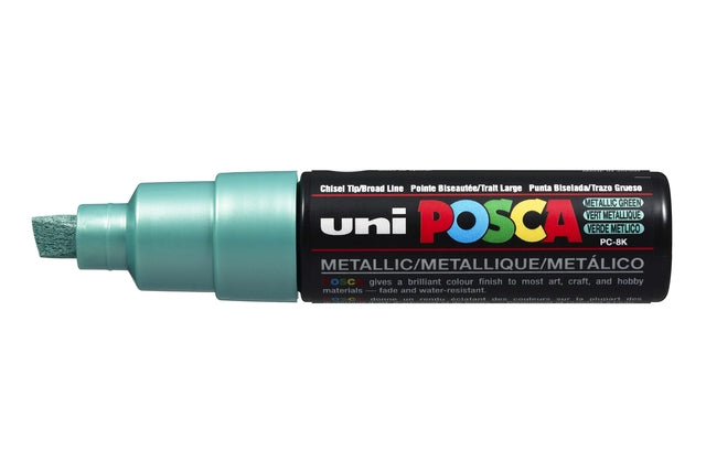 Verfstift posca pc8k b schuin metallic groen