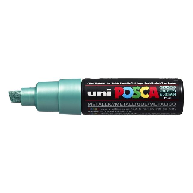 Posca - Paintmarker Uni PC8K breit schräg metallic grün