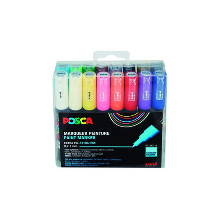 Posca - Paintmarker Uni PC1MC extra fein sortiertes Set mit 16 Stück