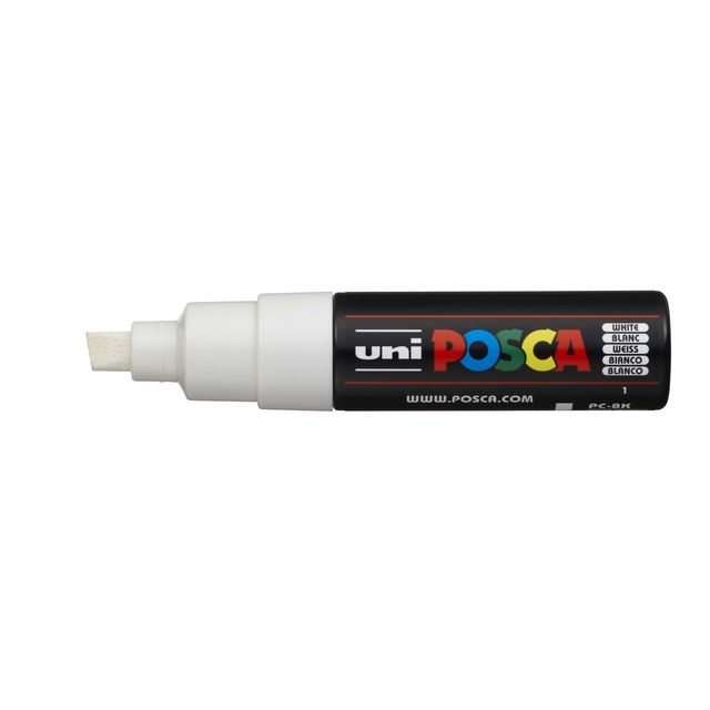 Posca - Paintmarker Uni PC8K breit schräg weiß
