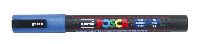 Verfstift posca pc3m f glitter donkerblauw