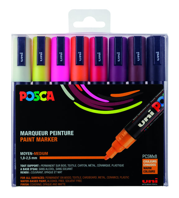 POSCA - Lackierstift PC5M M 8st warme Farben