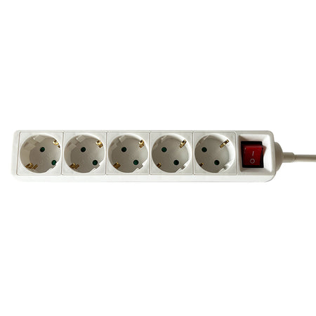 BRASQ - Steckdosenleiste 5x 1,4 Meter weiß