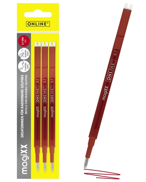Gelschrijvervulling online magixx 0.7mm 3st rood